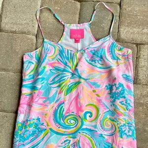 Lilly Pulitzer Dusk Silk Dress Pink Carnivale Coral  $198 Retail Women’s Small S